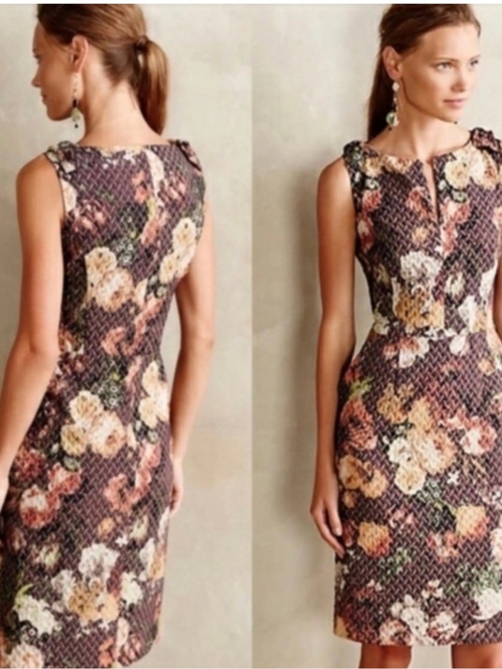 Tabitha Vintage Anthropologie Quilted Floral Dress